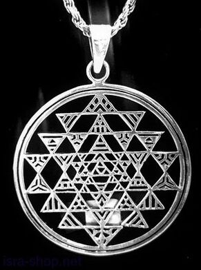 A metal amulet that attracts good luck in the form of a pendant