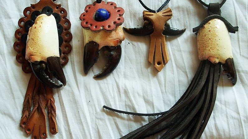 Amulets made of real leather for risky people