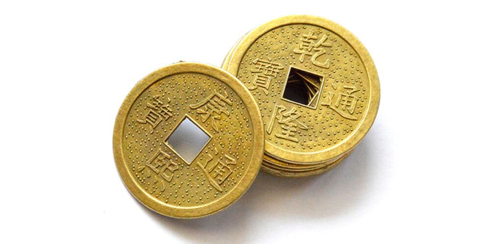 Chinese coins as an amulet of success